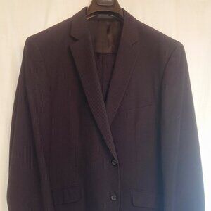 Black Pinstripe Suit - 46R - Kenneth Cole